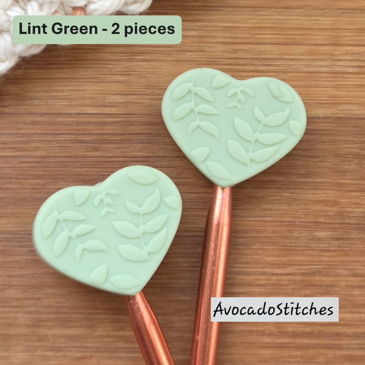 LEAFY HERAT Stitch Stoppers / Knitting Needle Toppers / Point Protection / Notions