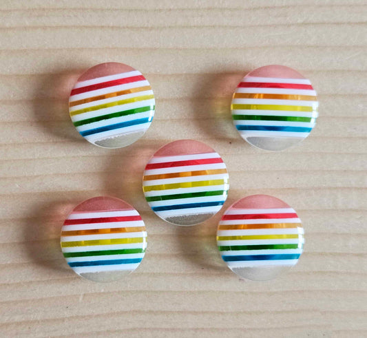 LIGHT RAINBOW / 14mm - 8 buttons / Resin Buttons / Sewing Buttons