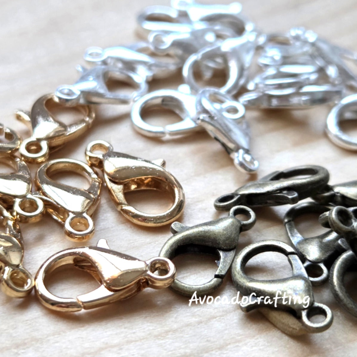 10/20/50pcs // Lobster Claw Claps / 14*8mm / Zinc Alloy / Jewelry Making