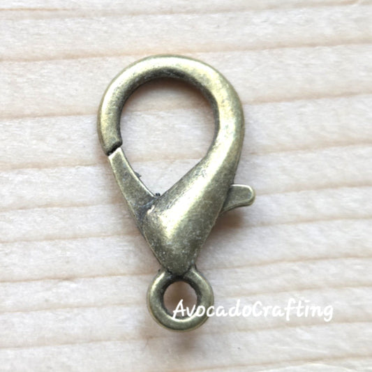 10/20pcs // Bronze Lobster Claw Claps / 21*11mm / Zinc Alloy / Jewelry Making