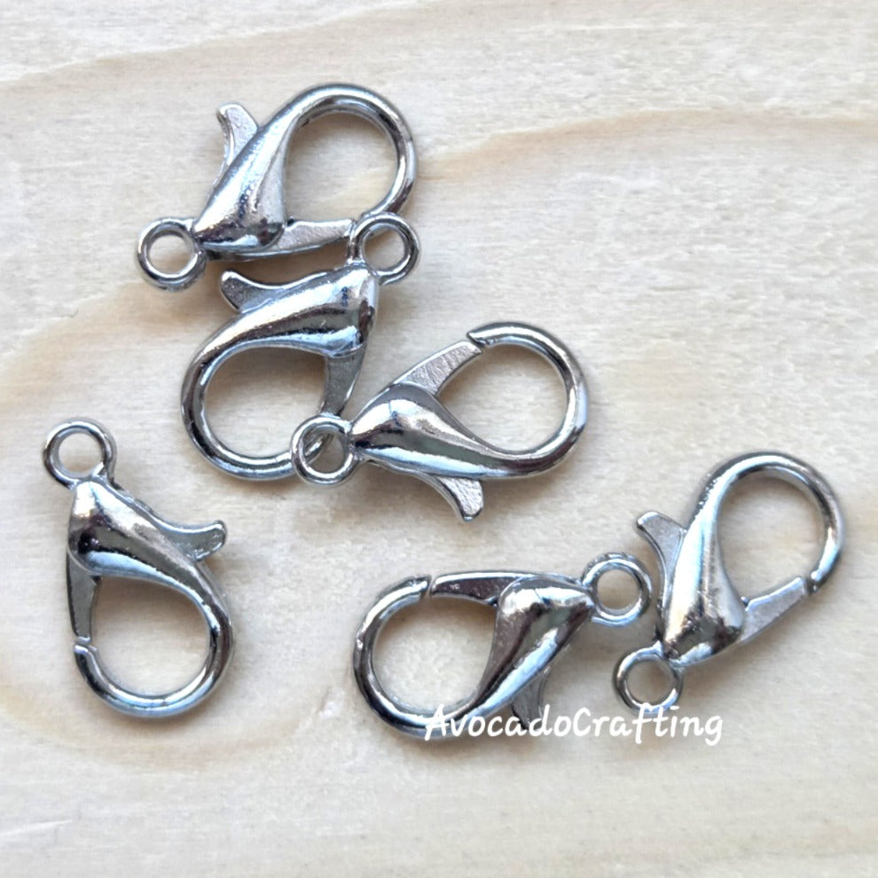 10/20/50pcs // Lobster Claw Claps / 14*8mm / Zinc Alloy / Jewelry Making