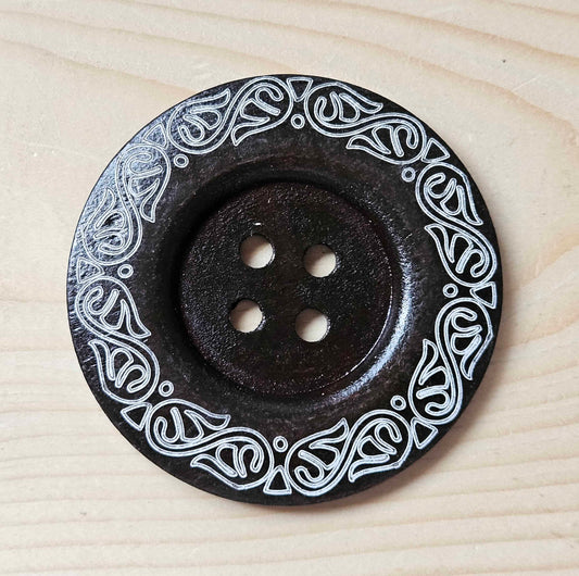 MATAU DARK BROWN / 60mm / Wooden Buttons / Sewing Buttons