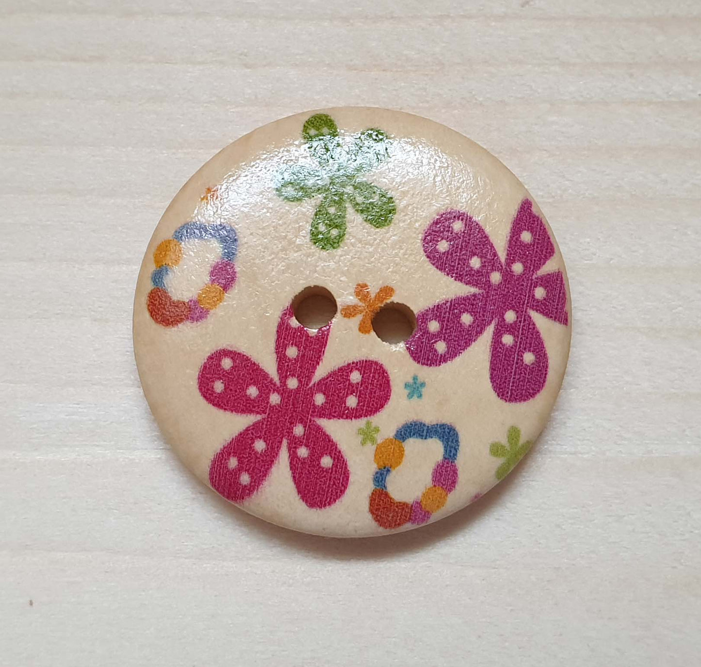 MIXED BABY STARFLOWERS / 30mm - 6 buttons / Wooden Buttons / Sewing Buttons