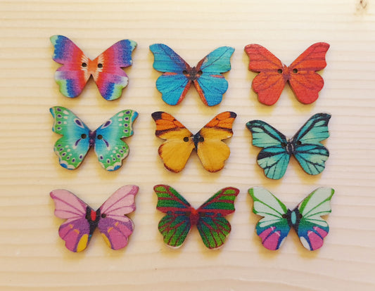 MONARCH BUTTERFLY / 30*20mm / Wooden Buttons / Sewing Buttons