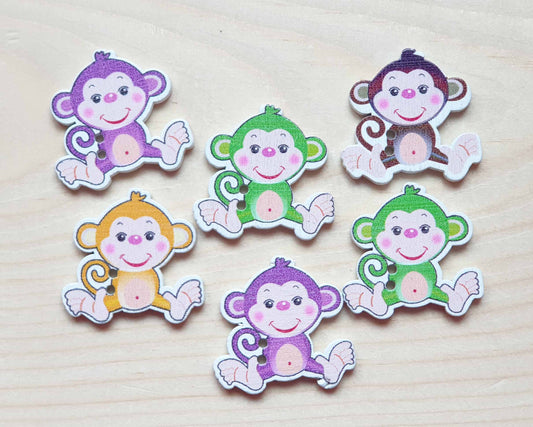 MONKEY / 29*28mm / Wooden Buttons / Sewing Buttons