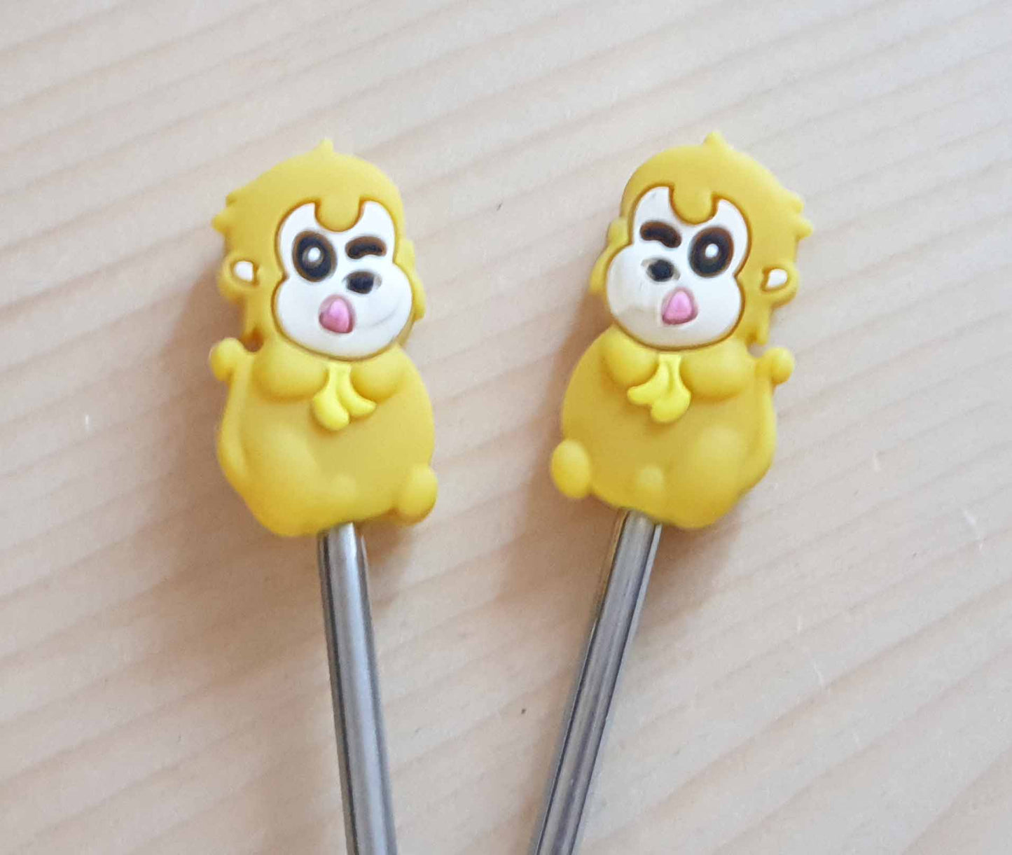 MONKEY STITCH STOPPERS / Knitting Needle Stoppers / Point Protection / Notions