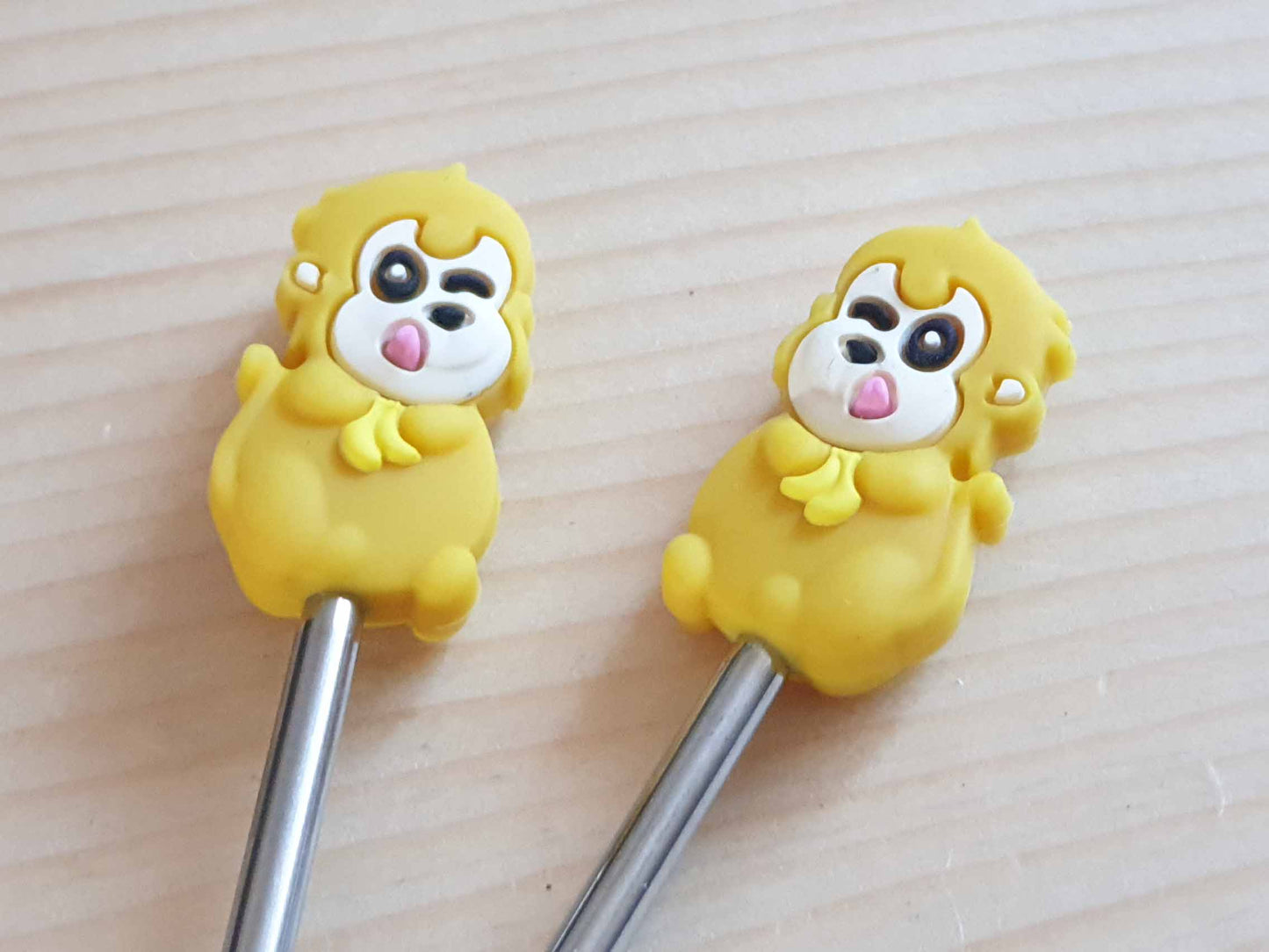 MONKEY STITCH STOPPERS / Knitting Needle Stoppers / Point Protection / Notions