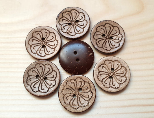 AvoDesigns COCO MOUNTCOOK / 25mm / Coconut Buttons / Sewing Buttons