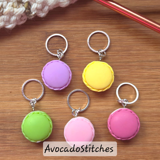MACARONS - 5 Pieces / Knitting Crochet Stitch Markers / Notions