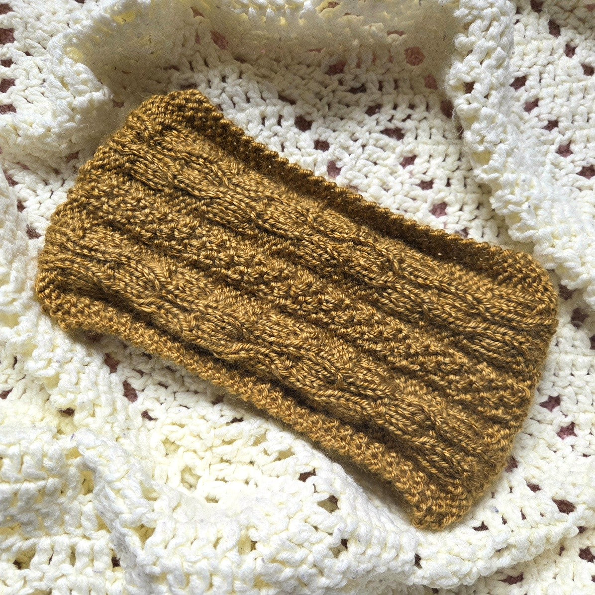 Clearance // MAPLE GLOW HEADBAND / Knitting Pattern Sample / Acrylic / 🍁Handmade in Canada🍁