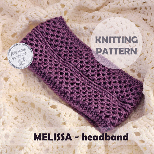 MELISSA HEADBAND (Digital Knitting Pattern) / Simple Cable Ear Warmer Pattern /  Digital Knitting Pattern