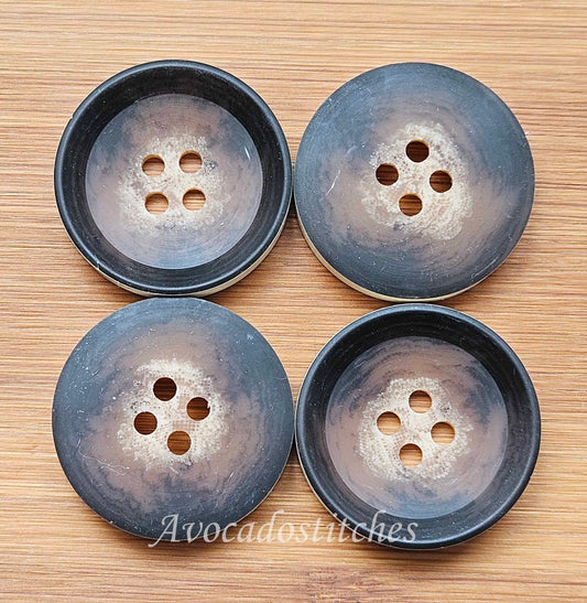 MOCHA SWIRL / 30mm - 4 buttons / Resin Buttons / Sewing Buttons