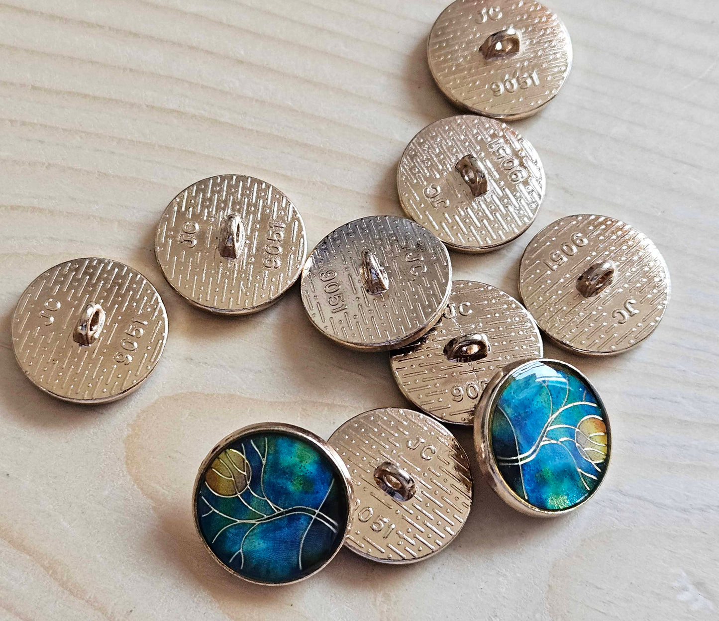 MOON IN WOODS / 18mm / Metal Shank Buttons / Sewing Buttons