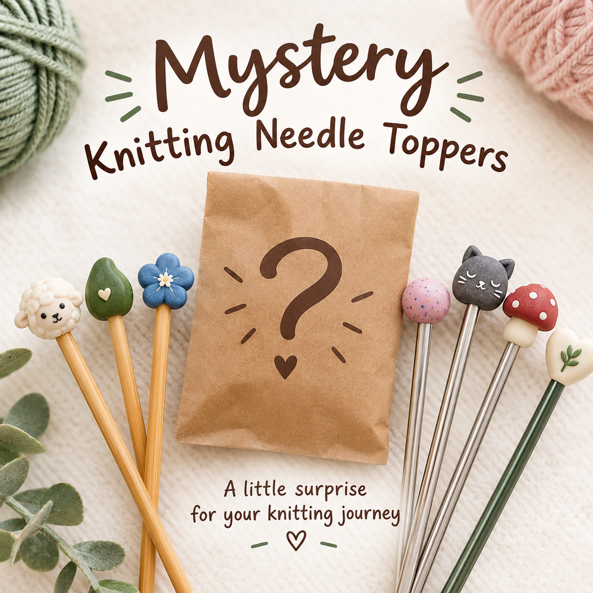 Mystery Needle Toppers / Set of 2 pieces (one pair) / Surprise Sets at Clearance Prices