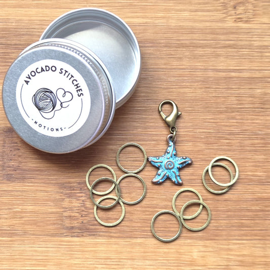 OCEAN STAR / Stitch Marker Set / Knitting & Crochet Notions