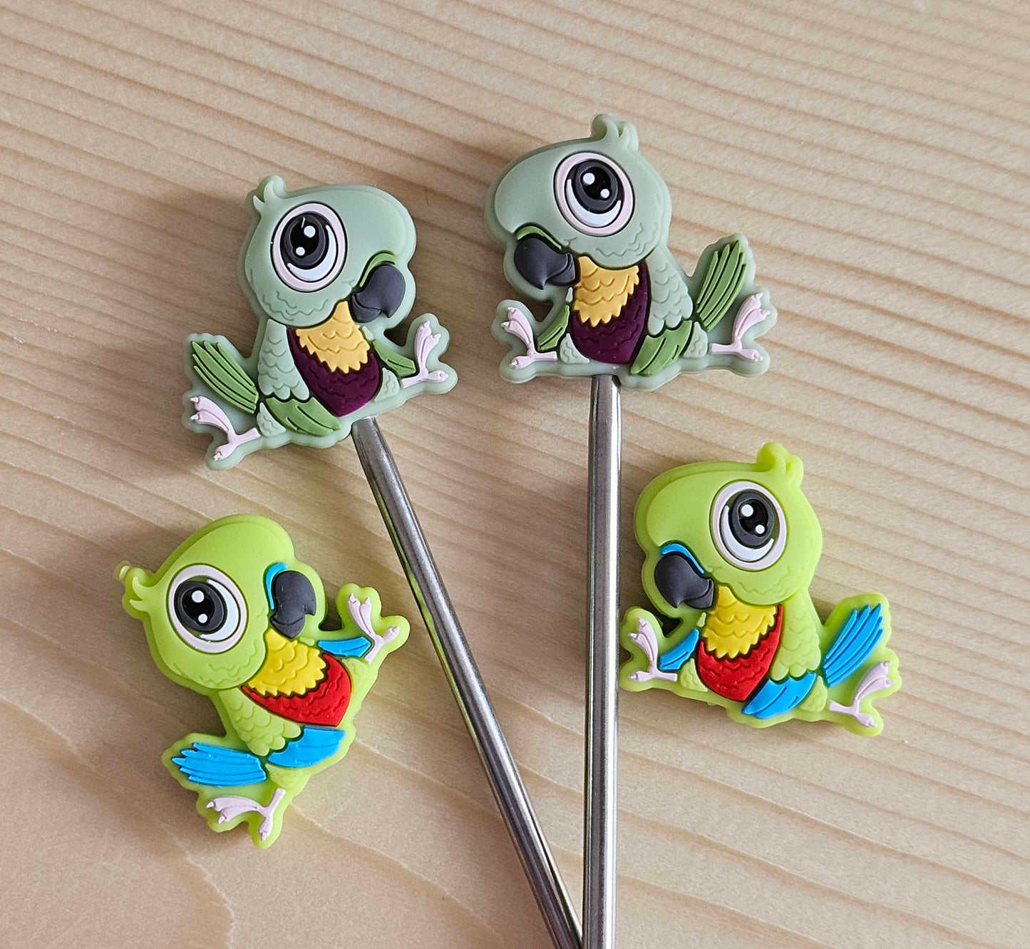 PARROT STITCH STOPPERS / Knitting Needle Stoppers / Point Protection / Notions