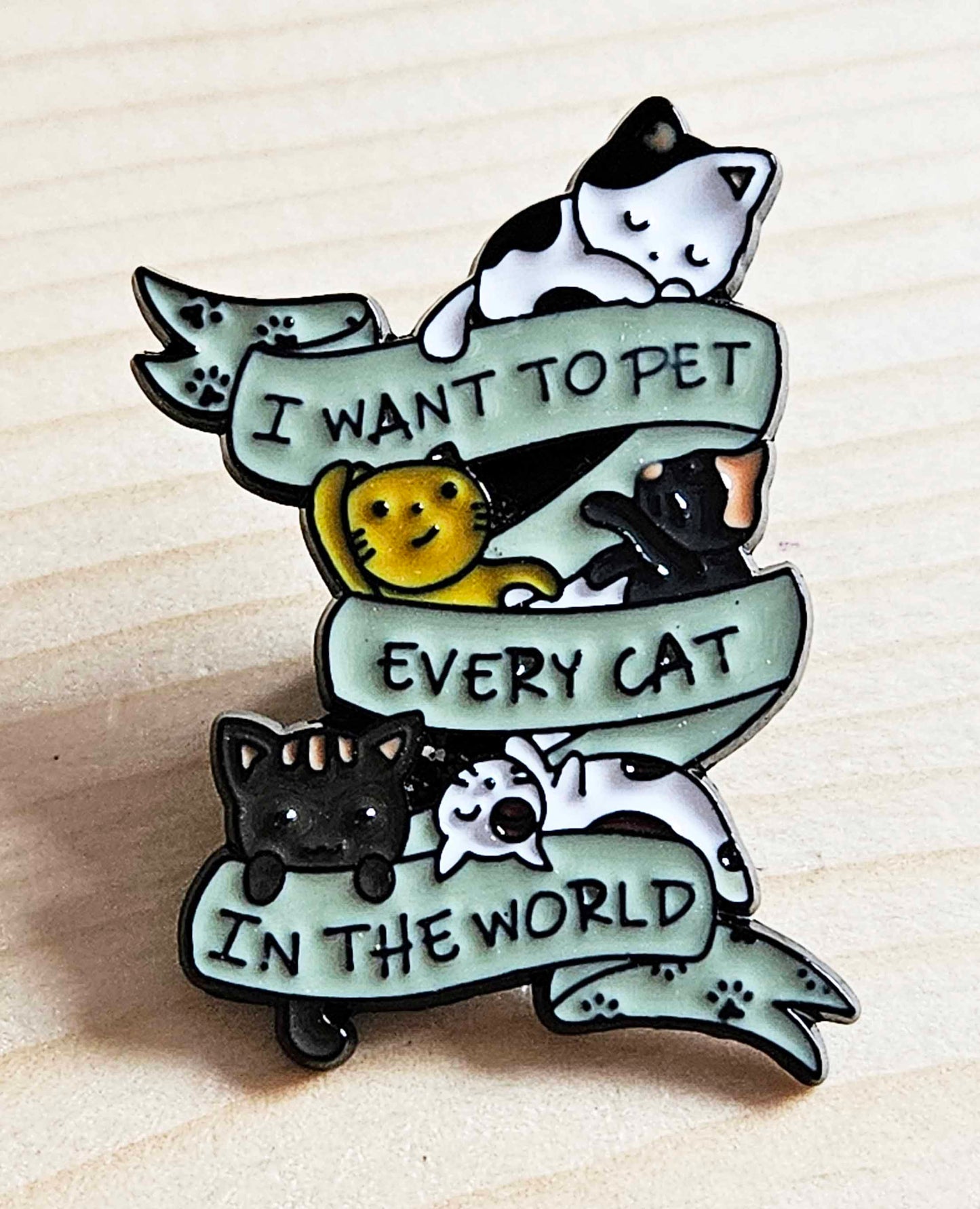 PET EVERY CAT / Cat Pins / Pet Brooches / Kitten Pins