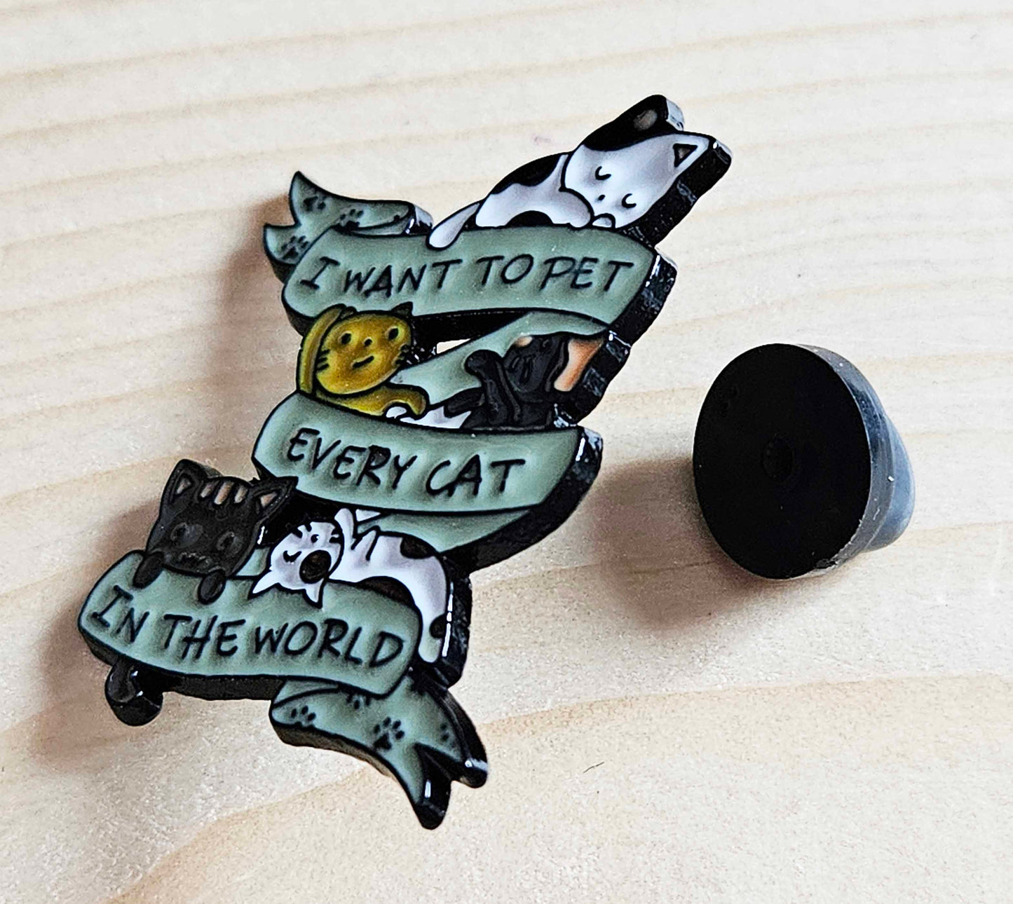 PET EVERY CAT / Cat Pins / Pet Brooches / Kitten Pins