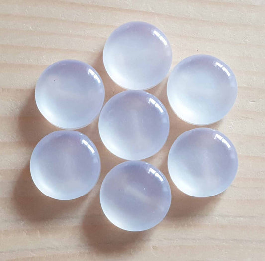 PEARL WHITE SHANK RESIN / 12mm - 8 buttons / Resin Buttons / Sewing Buttons