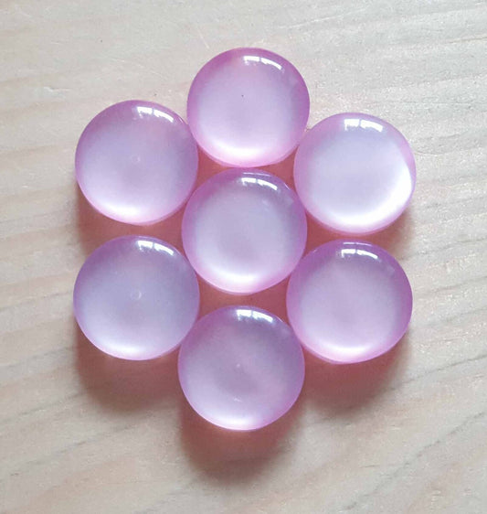 PINK Shank Resin / 12mm - 8 buttons / Resin Buttons / Sewing Buttons