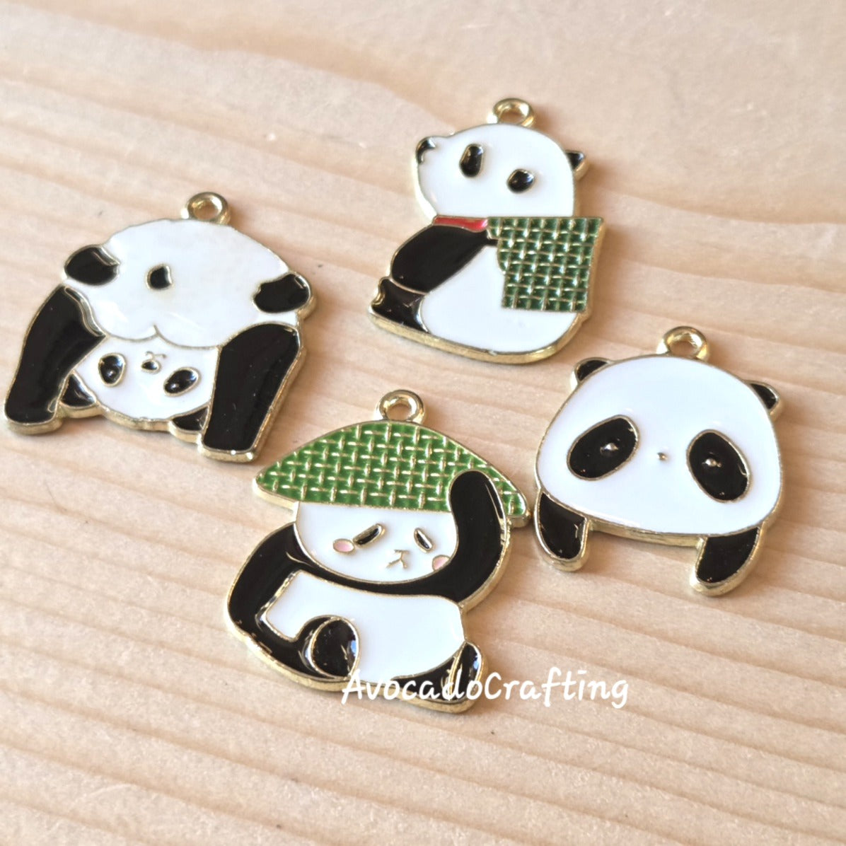 Pandas Charm / 10 pieces / Jewelry Making