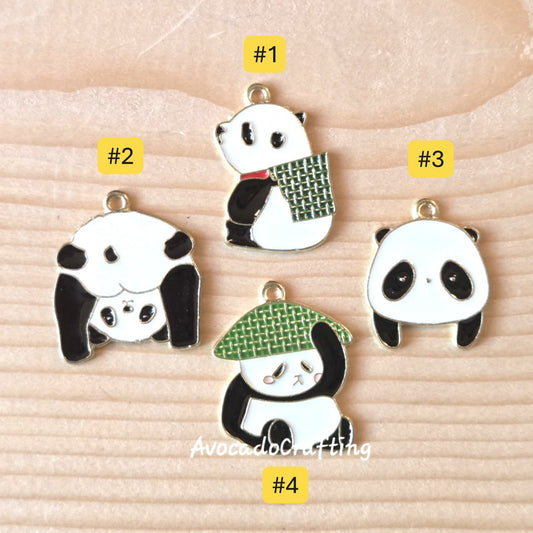 Pandas Charm / 10 pieces / Jewelry Making