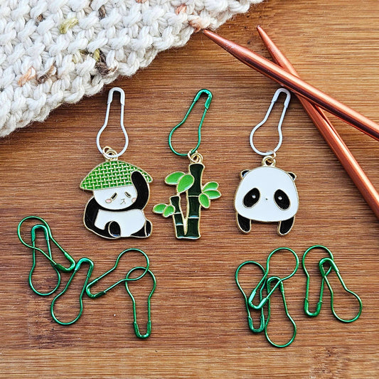 PANDA - 13 pieces / Knitting Crochet Stitch Markers / Notions