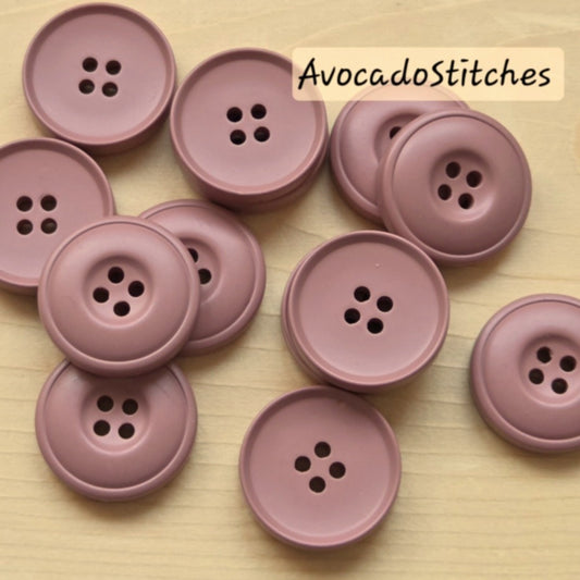 PASTEL DUSTY PINK Korean Style Resin / 15-30mm / Set of 6 buttons / Resin Buttons / Sewing Buttons