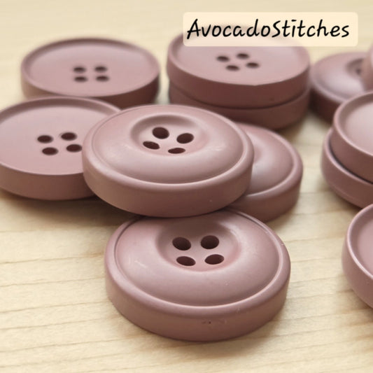 PASTEL DUSTY PINK Korean Style Resin / 15-30mm / Set of 6 buttons / Resin Buttons / Sewing Buttons