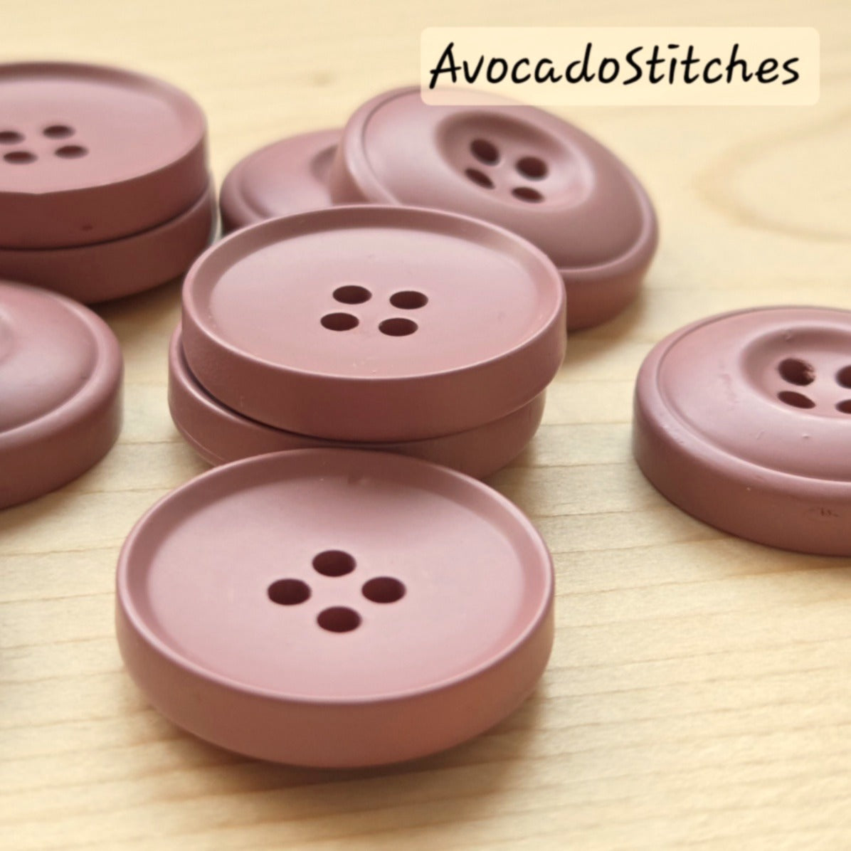 PASTEL DUSTY PINK Korean Style Resin / 15-30mm / Set of 6 buttons / Resin Buttons / Sewing Buttons