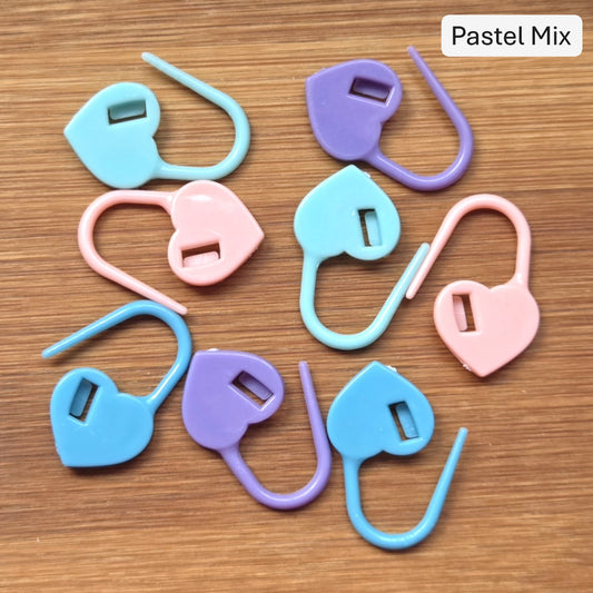 Heart Stitch Markers - 10 pcs - Knitting Stitch Markers / Crochet Stitch Markets