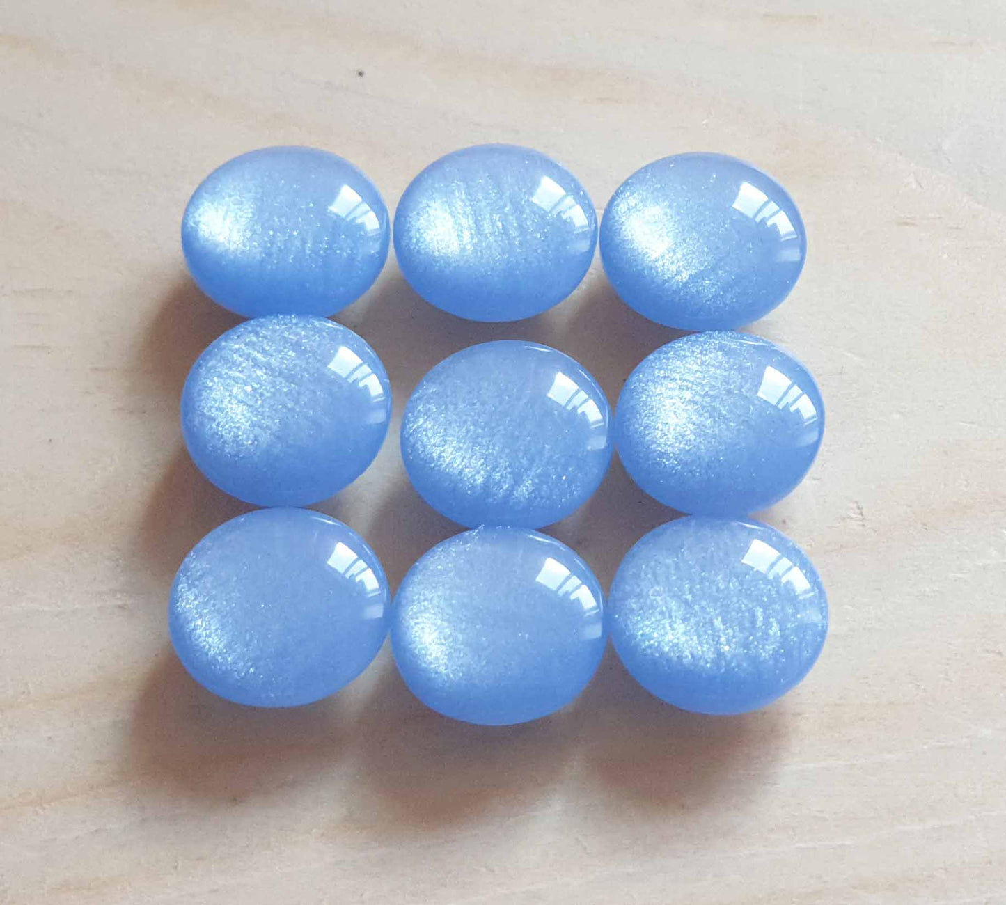 BLUE PEARL SHANK RESIN / 11mm - 6 buttons / Resin Imitation Pearl Shank Buttons / Sewing Buttons