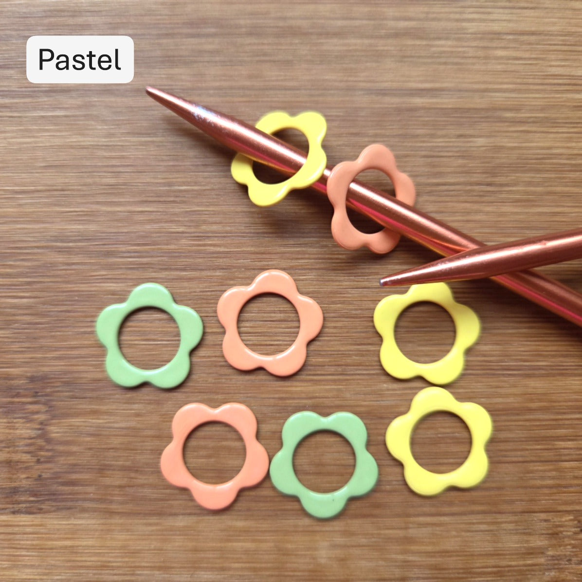 PETAL GARDEN Stitch Markers / 8 pcs / Snag Free / Knitting Crochet Notions