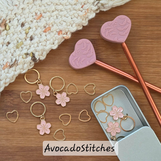 PINK BLOSSOM'S LOVE Notion Set / Knitters' Gift Set