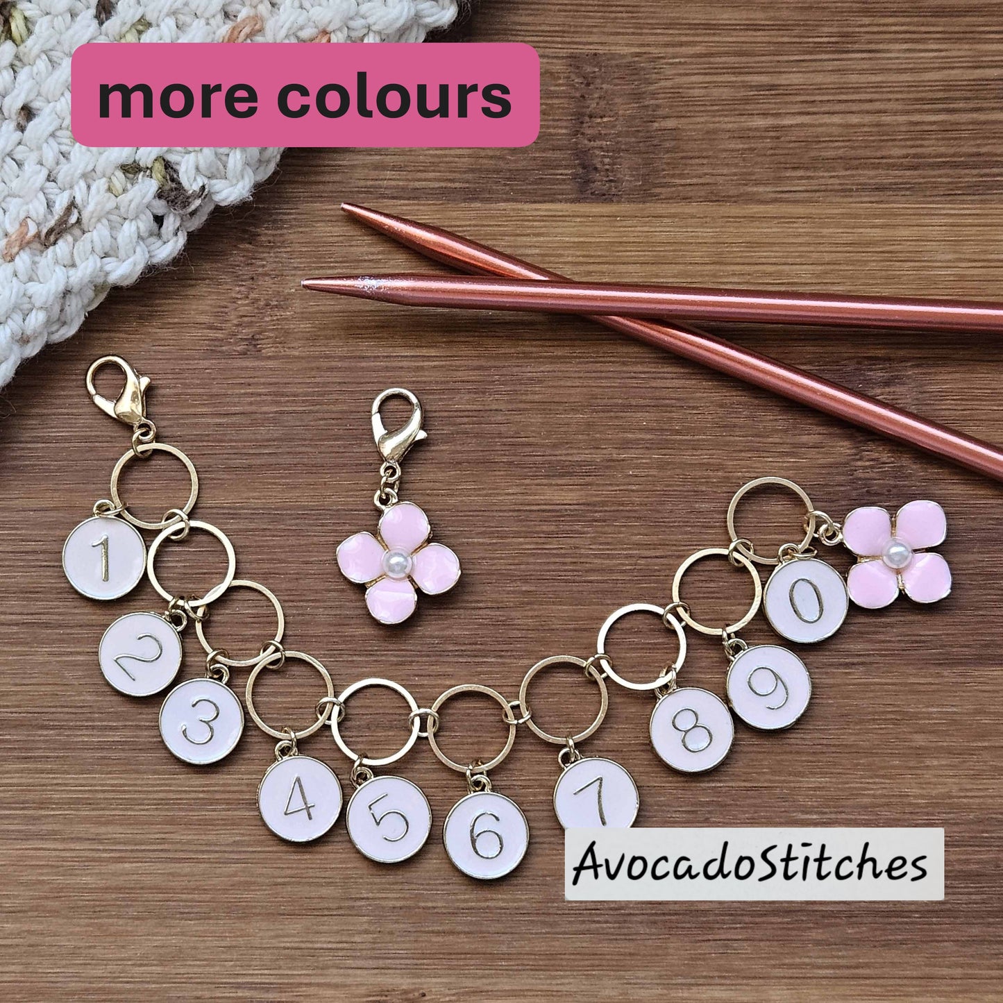 DAISY Progress Keeper Chain / Numbered Stitch Markers Chain / Row Counter Chain / Knitting Stitch Markers / Notions