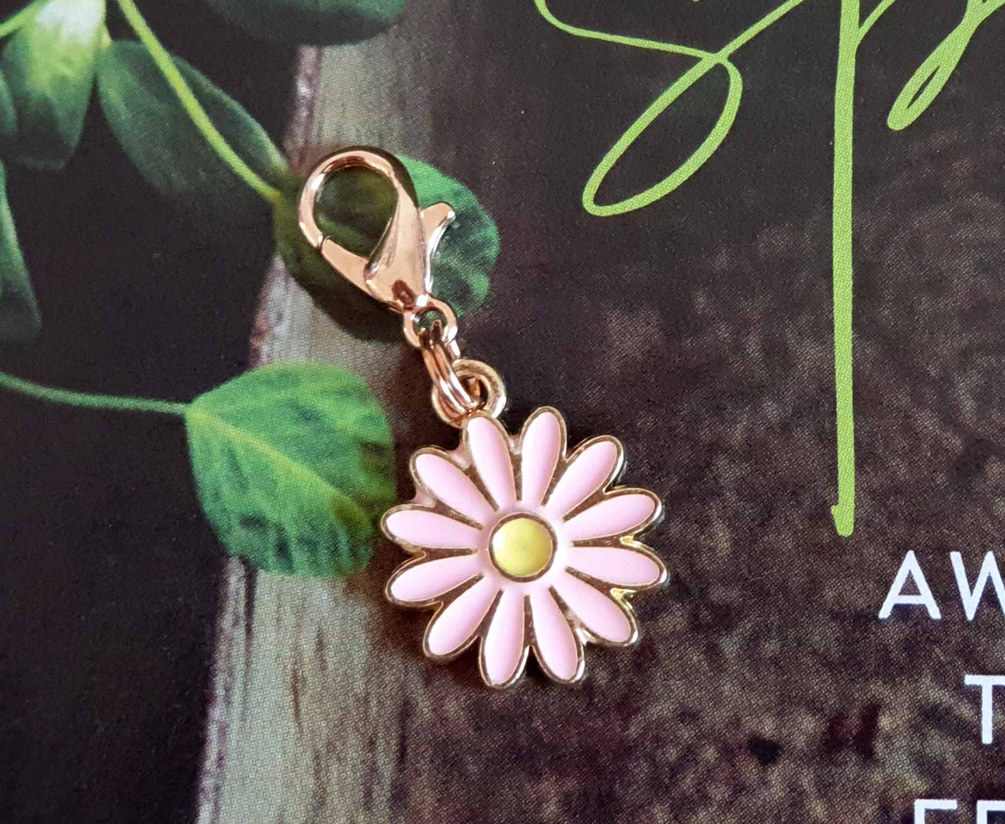 CRYSANTHEMUM - Planner Charm / Journal Charm / Zipper Pull /Bookmark Charm / Planner accessories / Personalized Charm