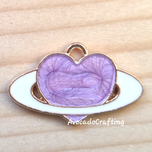 10 pieces // Planet Heart Charms / 22*18mm / Jewelry Making