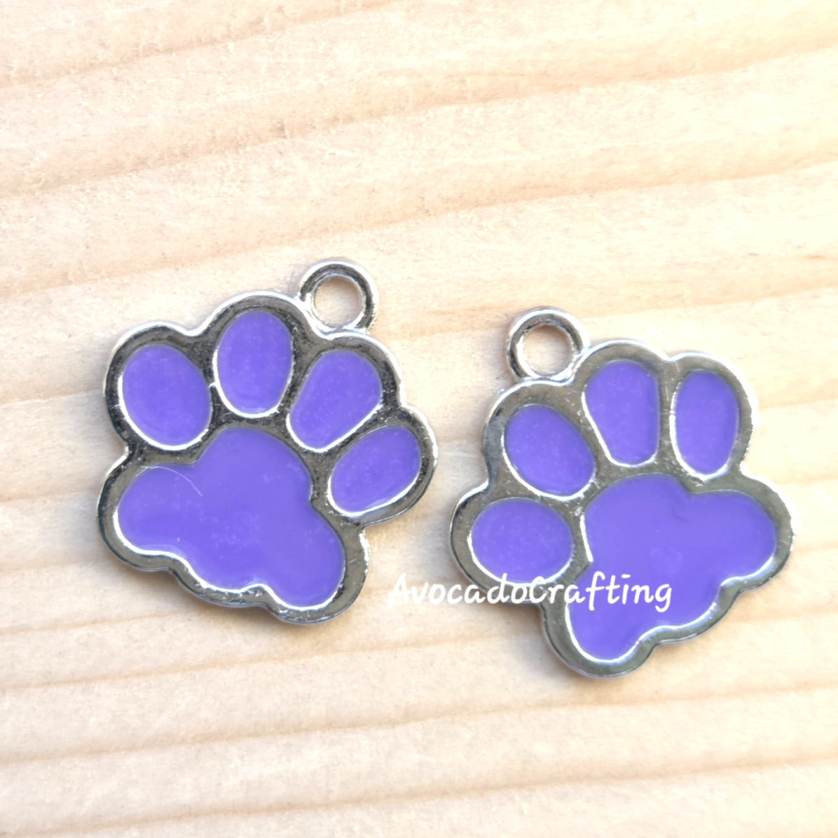 10 pieces // Purple Paw Charm / 19*17mm / Jewelry Making