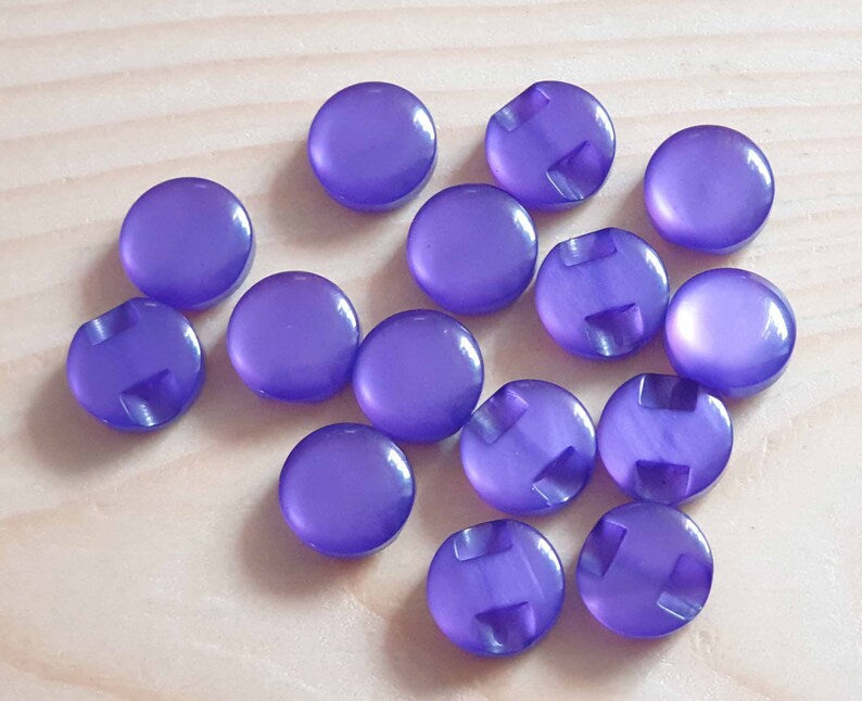 ROYAL PURPLE SHANK RESIN / 12mm / Resin Buttons / Sewing Buttons