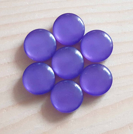 ROYAL PURPLE SHANK RESIN / 12mm / Resin Buttons / Sewing Buttons