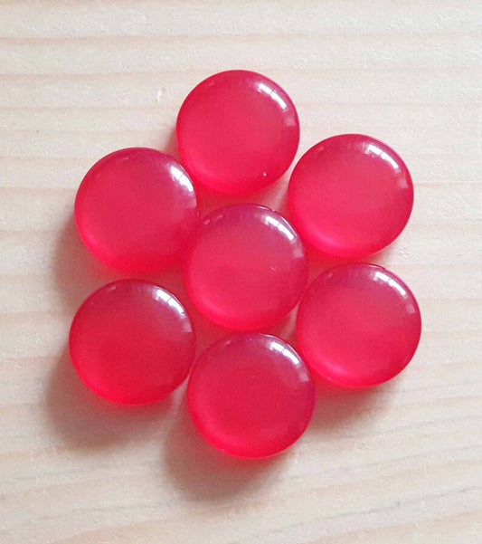 RUBY RED SHANK RESIN / 12mm - 8 buttons / Resin Buttons / Sewing Buttons