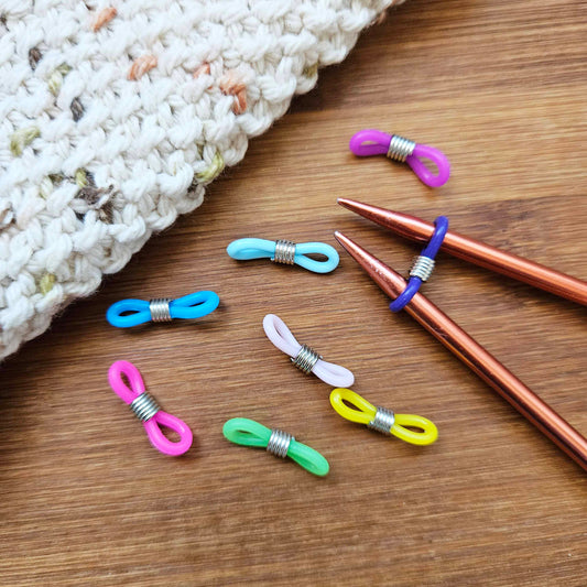 RAINBOW KNITTING NEEDLE HUGGERS / Stitch Huggers / Notions