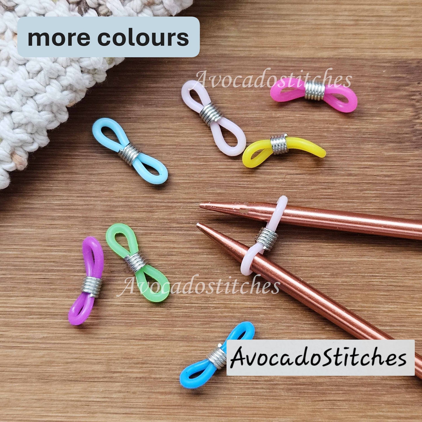 KNITTING NEEDLES HUGGERS / Set of 8 / Stitch Huggers / Notions