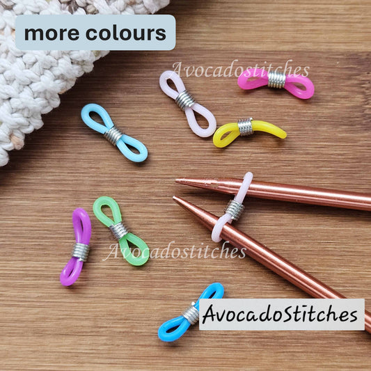 KNITTING NEEDLES HUGGERS / Set of 8 / Stitch Huggers / Notions