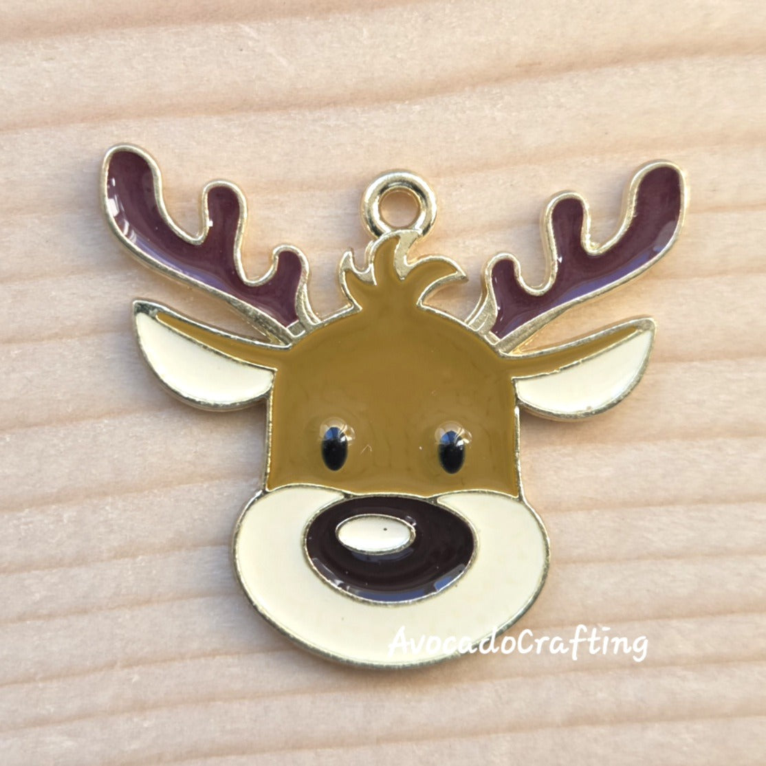Reindeer Charm / 10 pieces / Jewelry Making