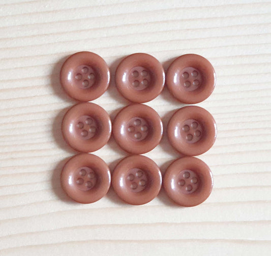 THICK EDGE RESIN LIGHT BROWN / 15mm / Resin Buttons / Sewing Buttons