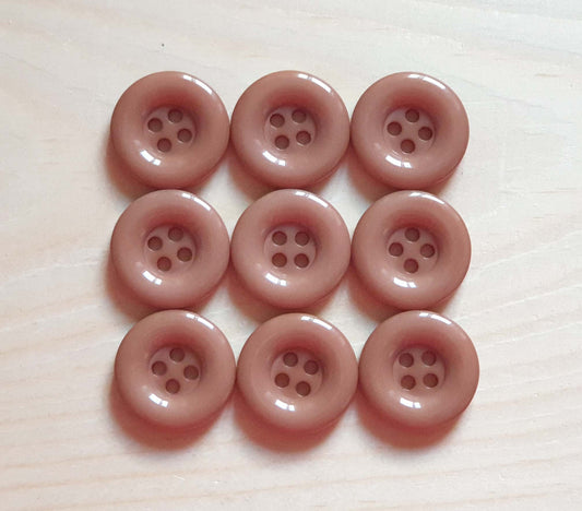 THICK EDGE RESIN LIGHT BROWN / 18mm / Resin Buttons / Sewing Buttons