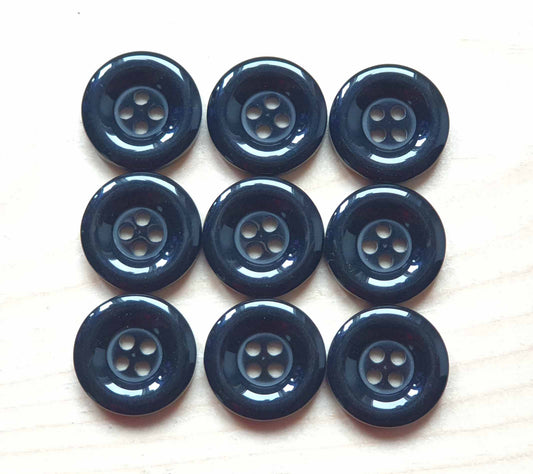 THICK EDGE RESIN BLACK / 18mm / Resin Buttons / Sewing Buttons