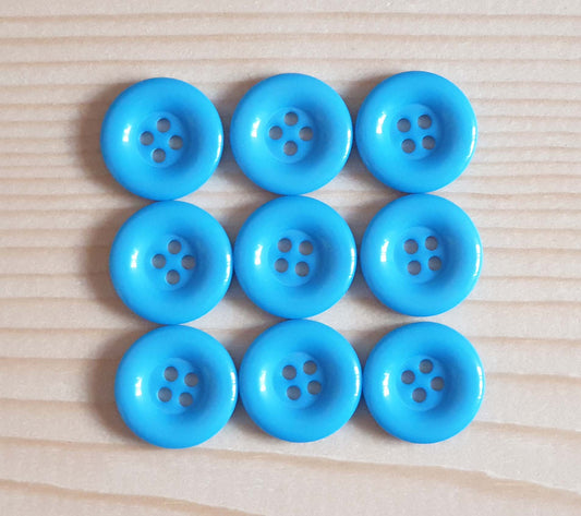 THICK EDGE RESIN BLUE  / 15mm / Resin Buttons / Sewing Buttons