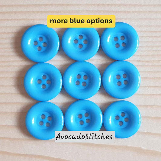 THICK EDGE RESIN Blue / 15-18mm / Resin Buttons / Sewing Buttons